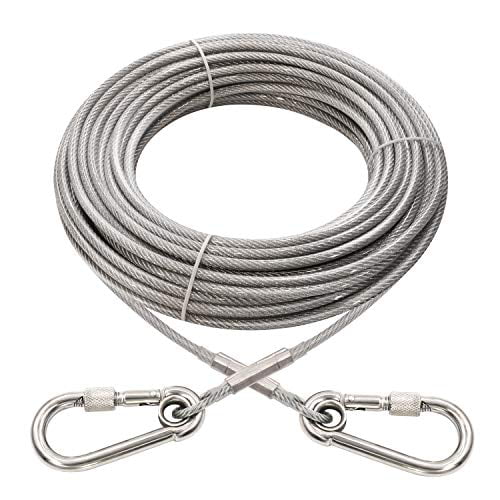 50' DOG RUN STEEL TROLLEY KIT FOR 120 LB DOGS Heavy Duty Lead Leash Tie Cable